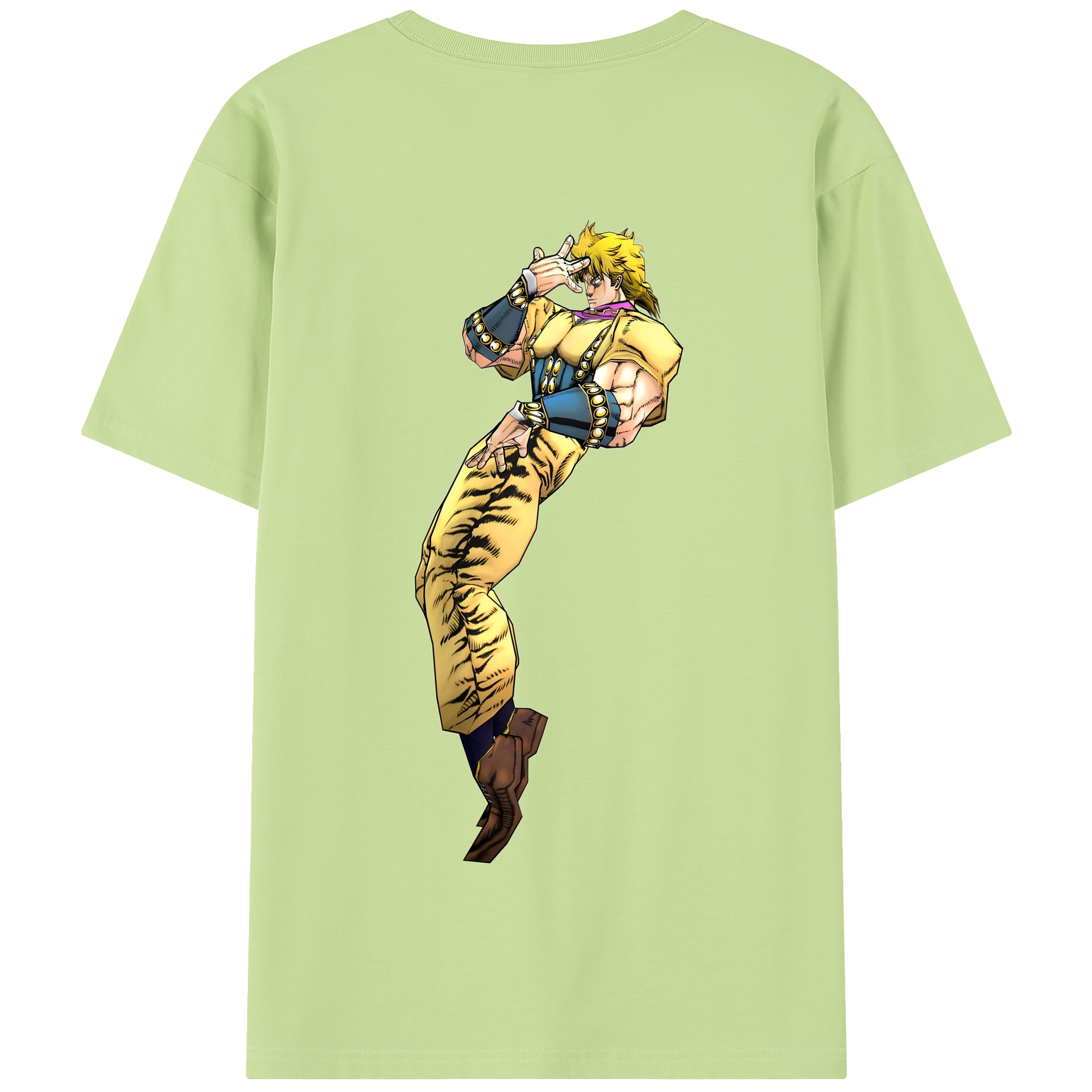 （画像用） ジョジョの奇妙な冒険 ディオ?ブランドー JoJo's Bizarre Adventure Dio Brando 綿100％半袖Tシャツ（背面プリント）